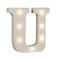 Beleuchteter Holz-Buchstabe U, mit 7 LED,