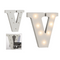 Beleuchteter Holz-Buchstabe V, mit 7 LED,