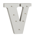 Beleuchteter Holz-Buchstabe V, mit 7 LED,