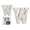Beleuchteter Holz-Buchstabe W, mit 9 LED,