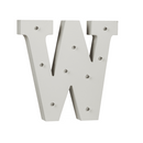 Beleuchteter Holz-Buchstabe W, mit 9 LED,