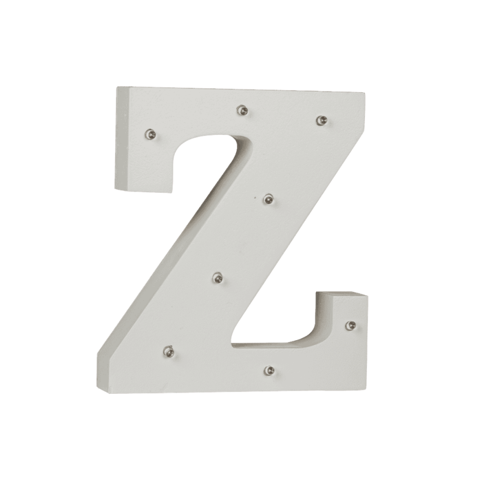 Beleuchteter Holz-Buchstabe Z, mit 8 LED,