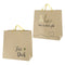 Kraftpapier Geschenktüte Sprüche, 2/s, L, ca. 38cmH