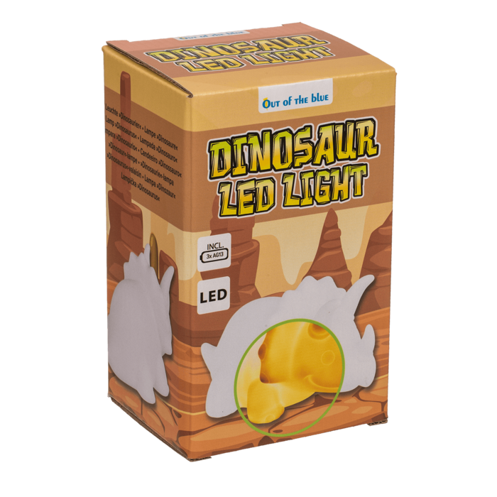 Leuchte, Dinosaurier, mit LED (inkl. 3 x KZ AG13