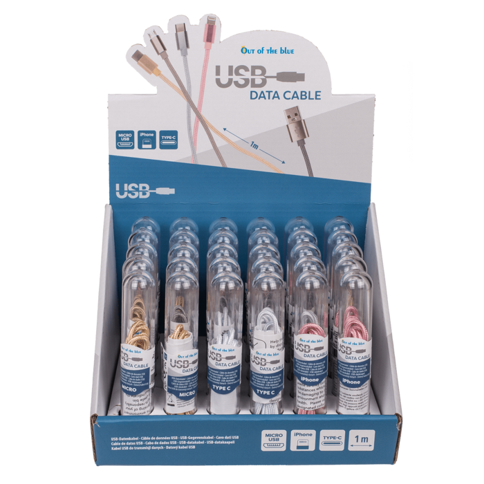 USB-Datenkabel für iPhone, Typ C & Micro sortiert,