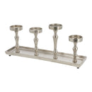 Adventsleuchter, Alu, silber, Deluxe, ca.54cmB