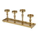 Adventsleuchter, Alu, gold, Deluxe, ca.54cmB