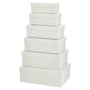 Boxenset, weiß, 6tlg., rechteckig
