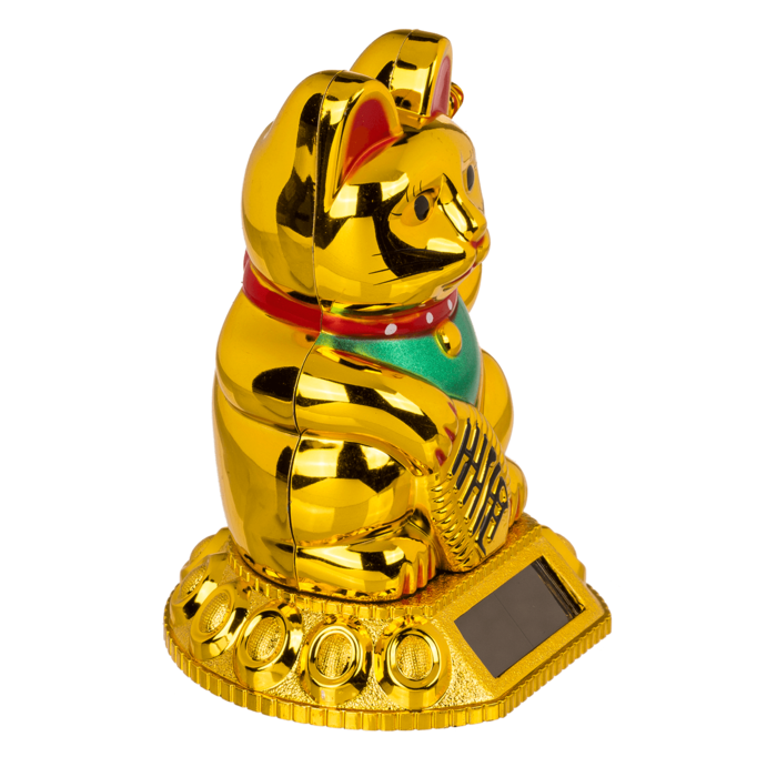 Winkekatze, mit Solarzelle, ca. 8 cm,