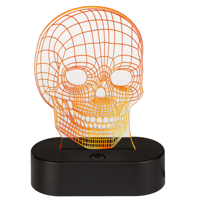 3D-Leuchte, Totenkopf, ca.18 cm,