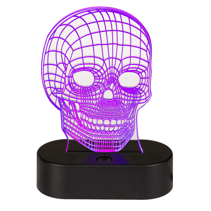 3D-Leuchte, Totenkopf, ca.18 cm,