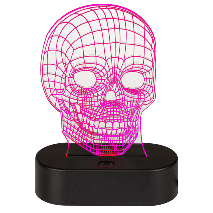3D-Leuchte, Totenkopf, ca.18 cm,