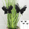Pflanzstecker Schmetterling 3D, schwarz, 4/s, groß, ca.45cmH