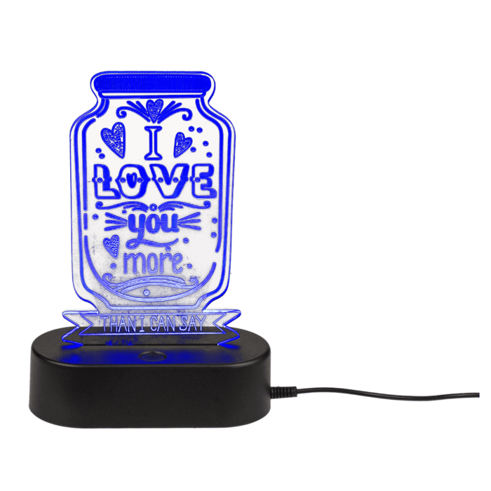 3D-Leuchte, Love, ca. 20 cm,