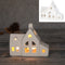 Teelichthalter Häuser, weiß, klein, ca.14x12cm