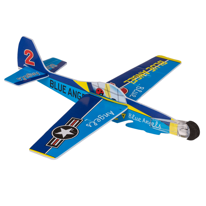 Flugzeug mit Gummibandkatapult, ca. 20 cm,