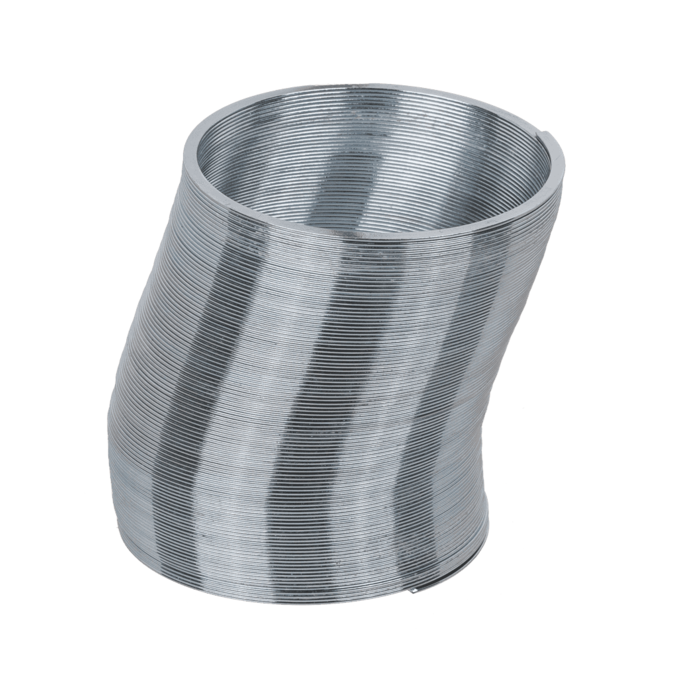 Silberfarbene Mini-Metallspirale, ca. 3,5 cm,