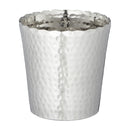 Übertopf, silber mit Wellenkante, gehämmert, M, ca.13cmD