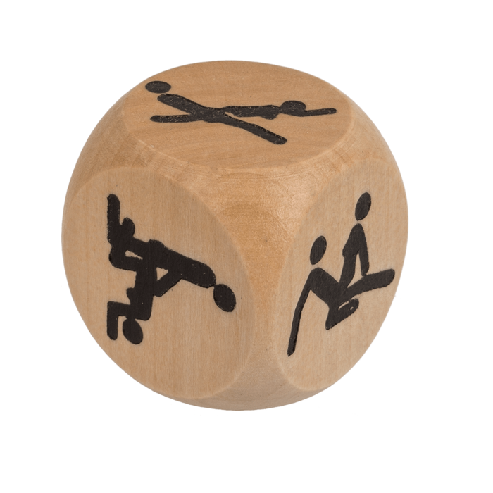 Holz-Würfel, Kamasutra, ca. 3 x 3 cm,