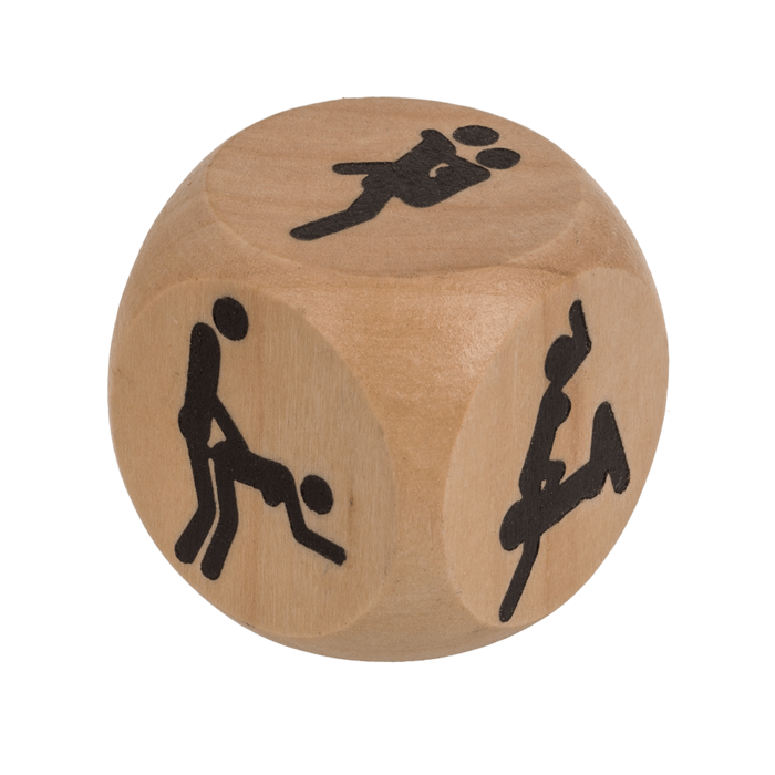 Holz-Würfel, Kamasutra, ca. 3 x 3 cm,