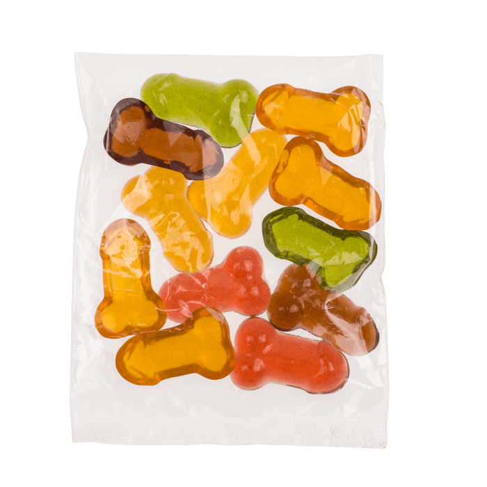Fruchtgummi, Penis, ca. 100g pro Packung,