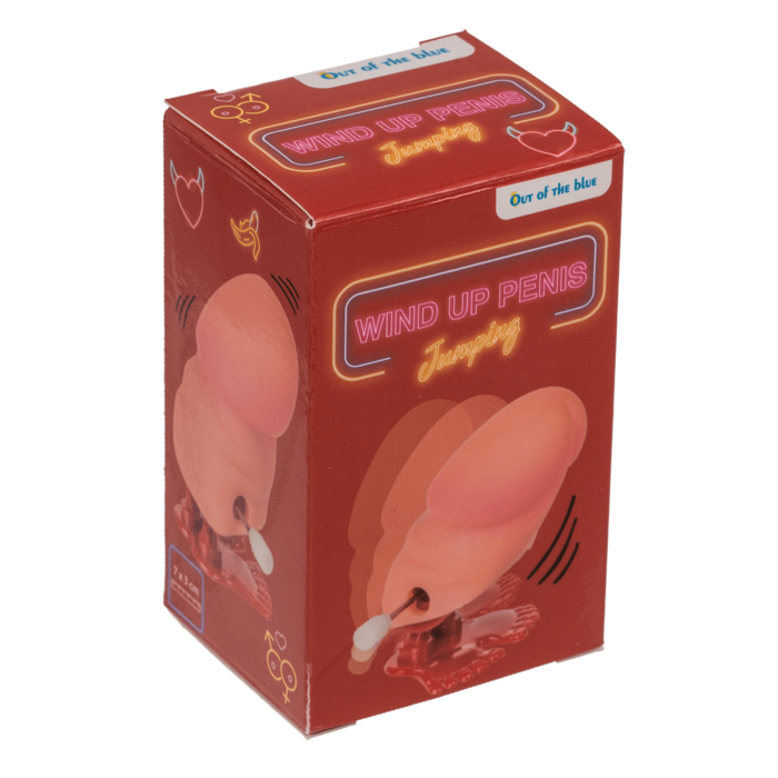 Aufziehbarer, hüpfender Penis, ca. 7 x 3 cm,