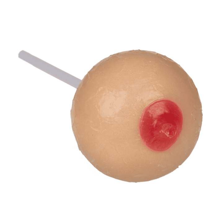Süßwarenlolli, Brust, ca. 50 g,