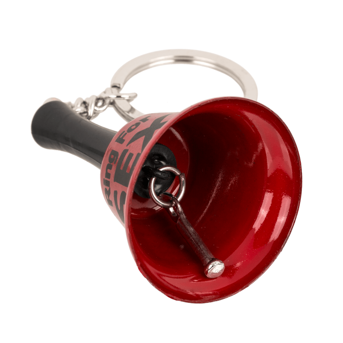Metall-Schlüsselanhänger, Glocke - Ring for Sex,