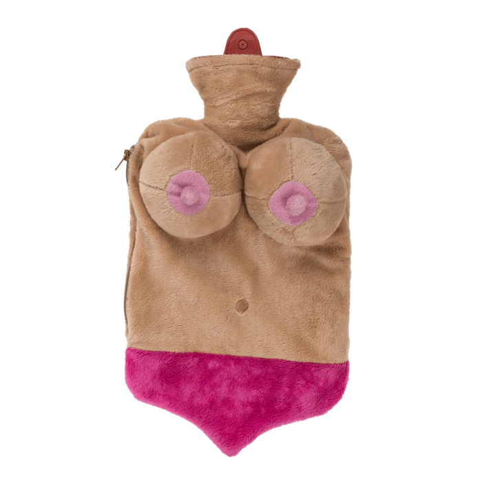 Wärmflasche, Sexy Boobs, ca. 35 x 20 cm,