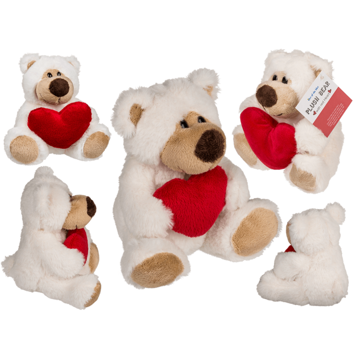 Plüsch-Bär mit rotem Herz, Big Love, ca. 15 cm