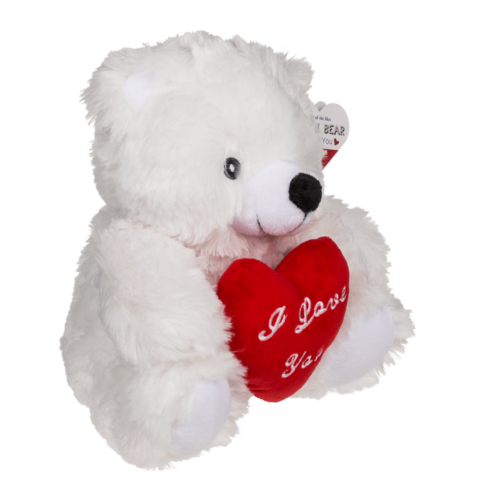 Plüsch-Bär mit rotem Herz, I love you, ca. 22 cm