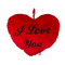 Rotes Plüschherz, I love you, ca. 35 cm