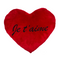 "Rotes Jumbo-Plüschherz, Je t'aime, ca. 60 cm"
