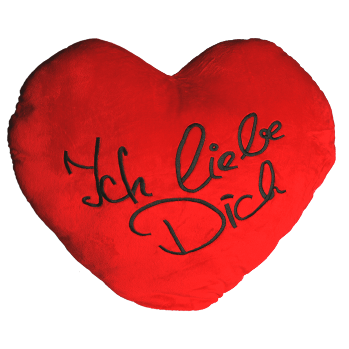 Rotes Jumbo-Plüschherz, Ich liebe Dich, ca. 60 cm