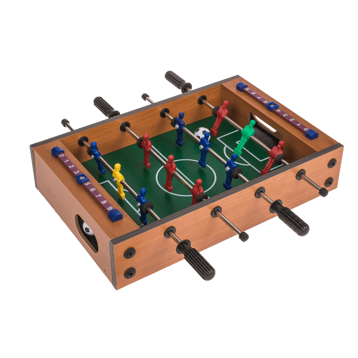 Holz-Tischfußballspiel, Kicker, ca. 33 x 21 cm,