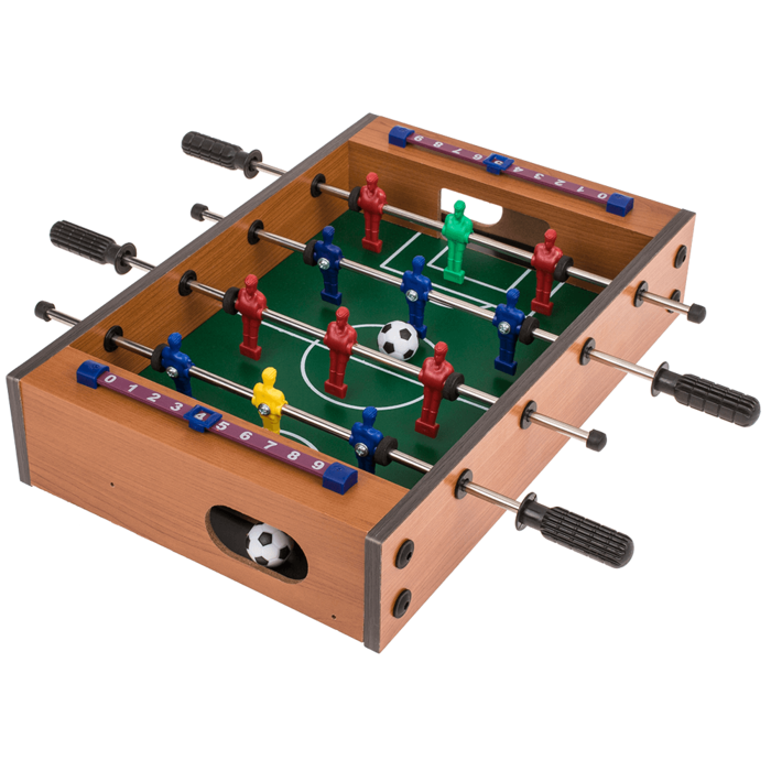 Holz-Tischfußballspiel, Kicker, ca. 33 x 21 cm,