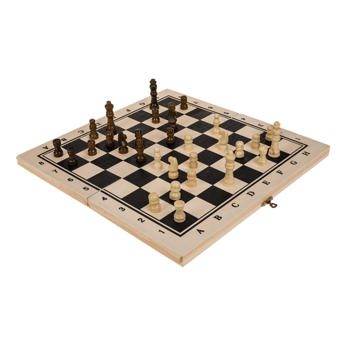 Holz-Brettspiel, Schach, ca. 34 x 34 cm,