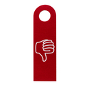 Filz-Türschild mit deutschem Text,