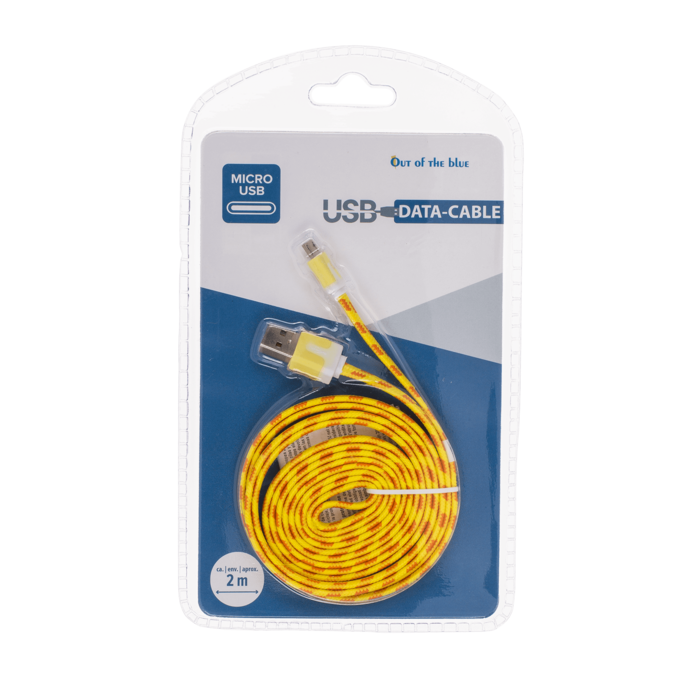 USB & Micro-USB-Ladekabel mit Textilummantelung,