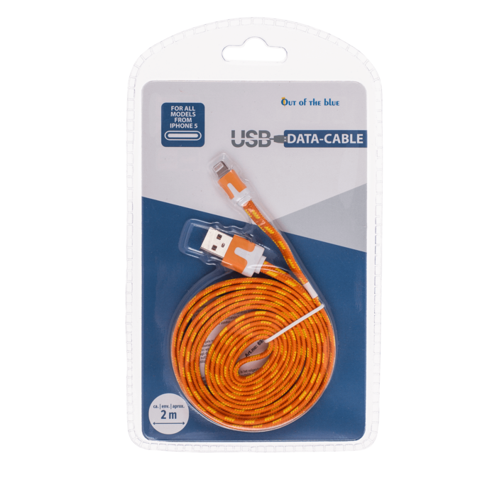 USB-Kabel mit Textilummantelung für iPhone,