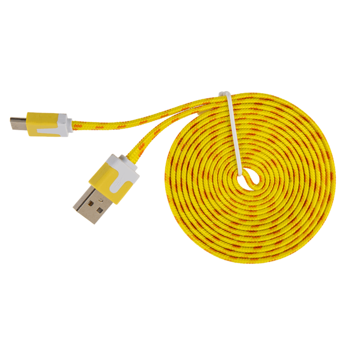 USB & USB-C-Kabel mit Textilummantelung,