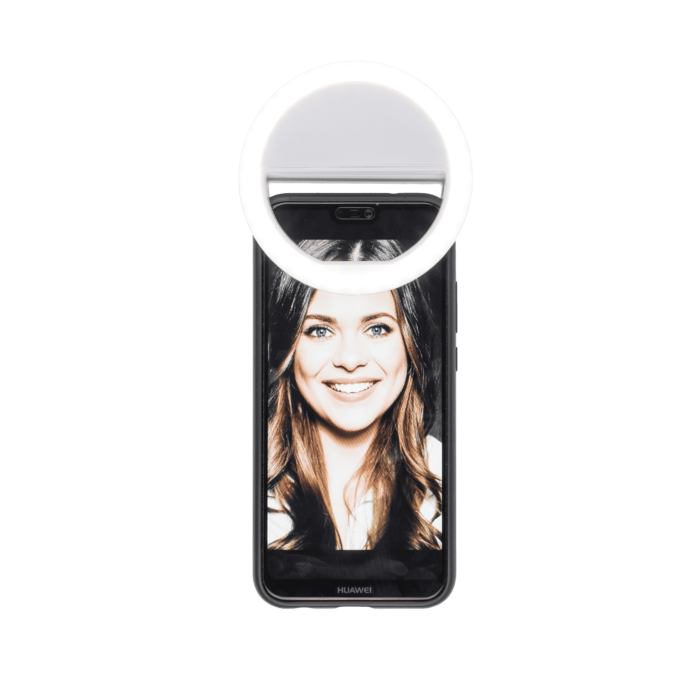 Selfie LED Ring mit 3 Intensitäten, ca. 8,5 cm,