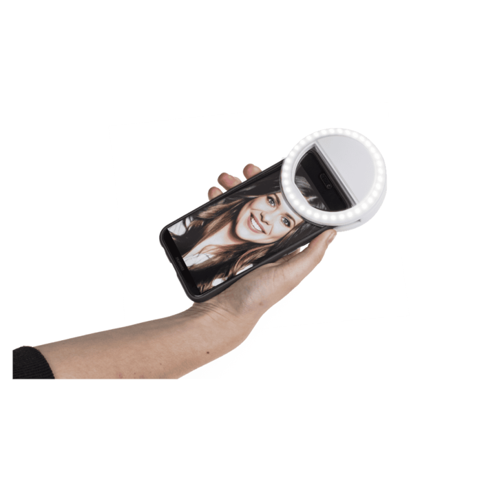 Selfie LED Ring mit 3 Intensitäten, ca. 8,5 cm,