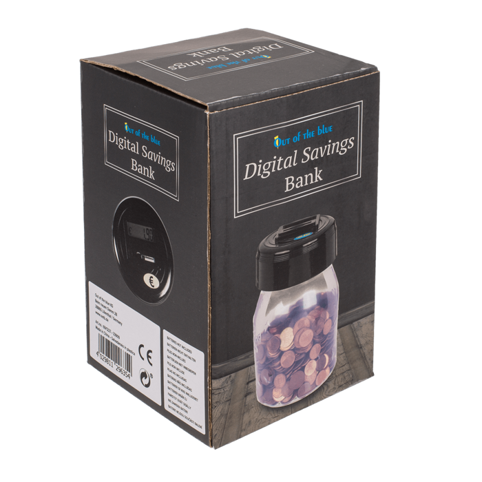 Spardose mit Zählwerk & digitalem Display,