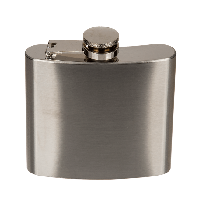 Metall-Flachmann für ca. 140 ml, ca. 10 x 9,5 cm,