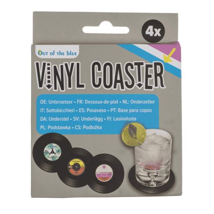 Untersetzer, Vinyl-Schallplatte, D: ca. 11 cm,