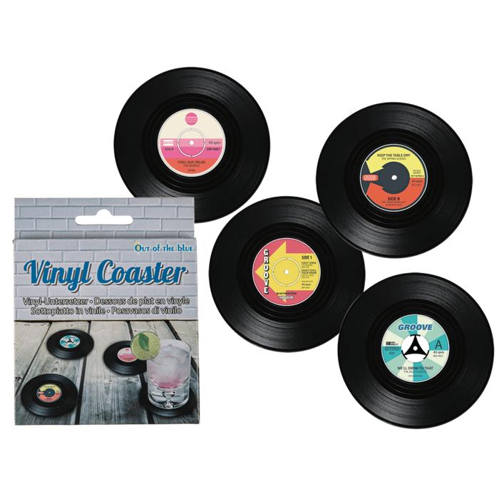 Untersetzer, Vinyl-Schallplatte, D: ca. 11 cm,