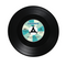 Untersetzer, Vinyl-Schallplatte, D: ca. 11 cm,