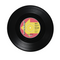Untersetzer, Vinyl-Schallplatte, D: ca. 11 cm,