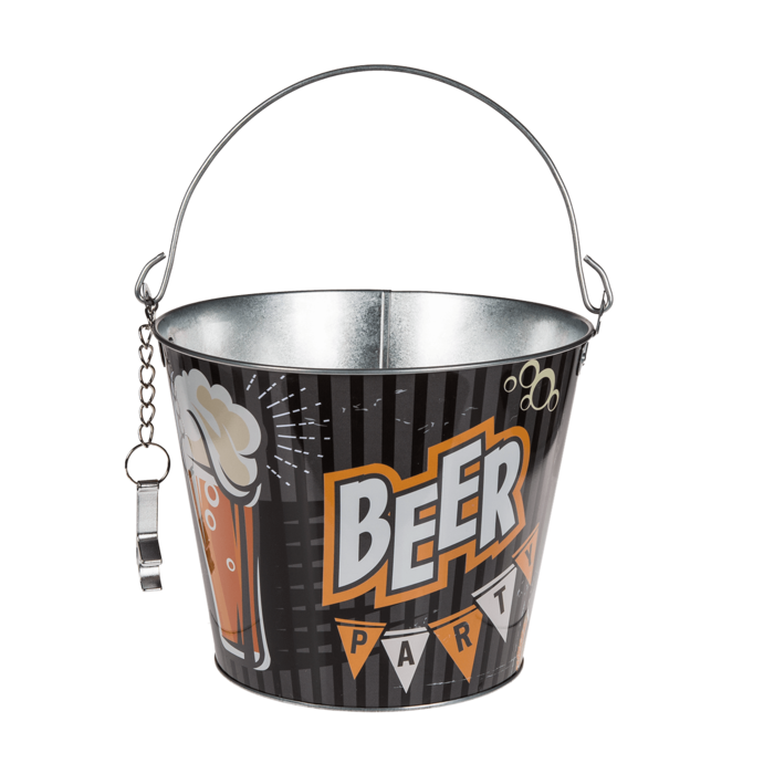 Metall-Biereimer, Vintage Look, Beer,